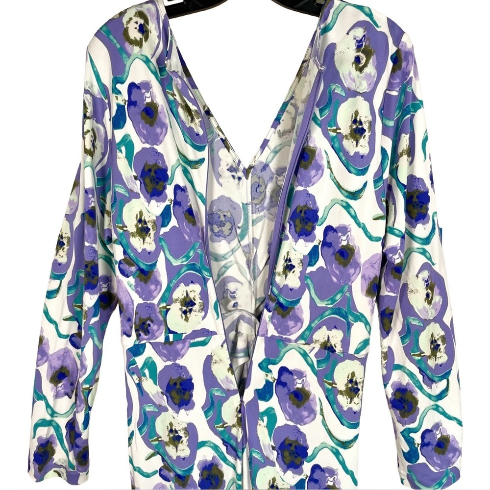 Diane von Furstenberg Timmy Watercolor Floral Midi Dress Large - Picture 9 of 11